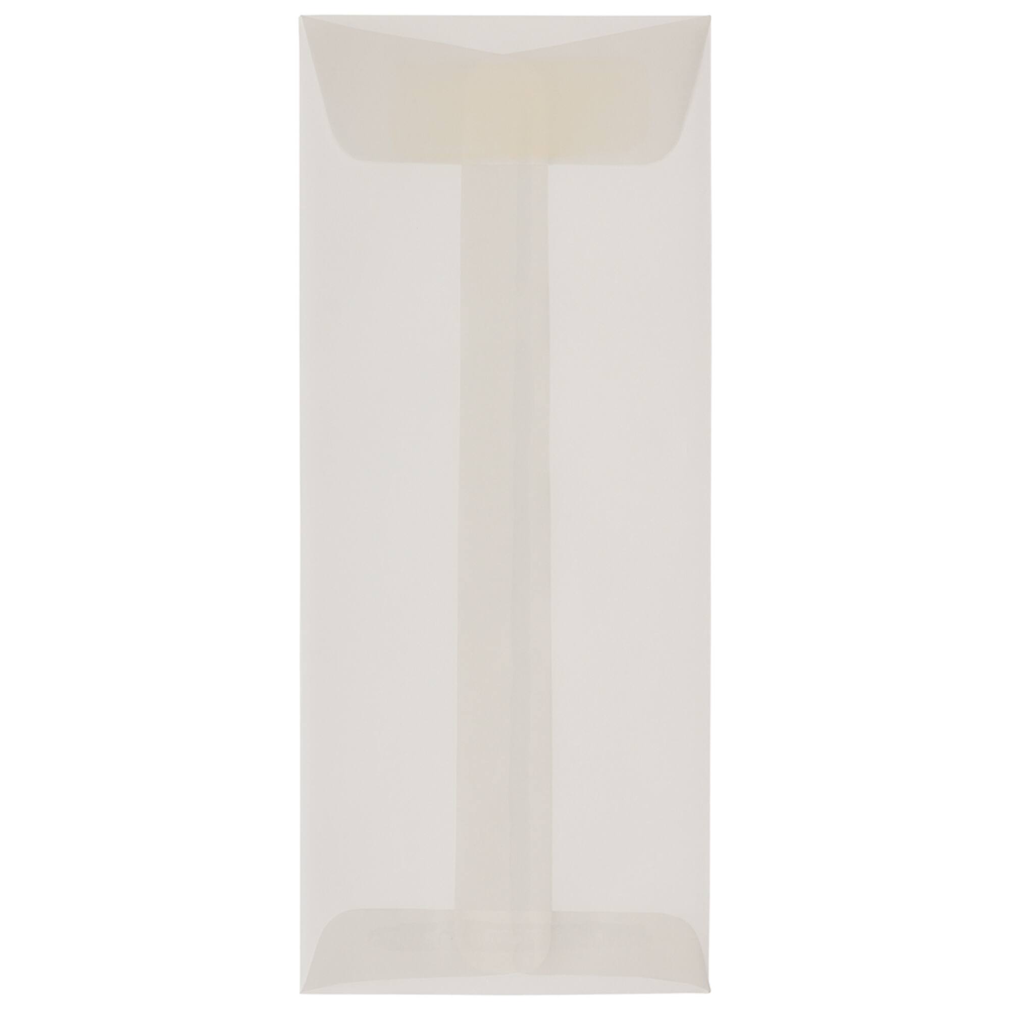 JAM Paper 4.125" x 9.5" Translucent Clear Vellum Envelopes